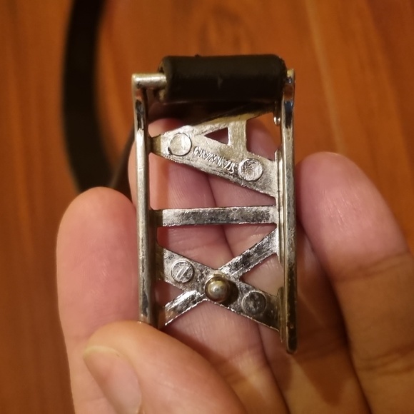 Armani Exchange Logo "AX" Leather Belt Size Medium - Picture 4 of 8